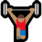 Person Lifting Weights - Medium emoji on Microsoft